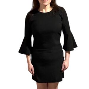NWT Lulu's 3/4 Sleeve Black Dress - Mini Shift Style - Size Small